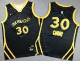 Youth Nike Golden State Warriors #30 Stephen Curry black nba jerseys city version-XD