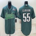 2023 super bowl nike Philadelphia Eagles #55 Brandon Graham green baseball jerseys Joint name-BD