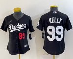 Youth Los Angeles Dodgers #99 Kelly Nike black majestic baseball Jersey-BD 02