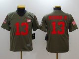 Youth Nike New York Giants #13 Odell Beckham Jr green USA flag Color Rush Limited Jersey