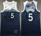 Nike Minnesota Timberwolves #5 Anthony Edwards blue basketball jersey-TY