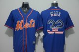 New York Mets #32 Steven Matz blue usa flag baseball jersey