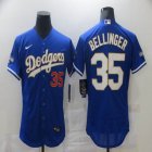 Custom Nike Los Angeles Dodgers 35 Cody Bellinger blue Flexbase Authentic Collection Jersey-BD