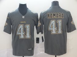 Nike New Orleans Saints #41 Alvin Kamara gray fashion NFL Color Rush Limited Jersey