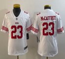 Youth Nike San Francisco 49ers #23 Christian McCaffrey white Color Rush Limited Jersey-BD