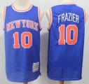 New York Knicks #10 Walt Frazier Blue NBA Throwback Jerseys-S8