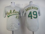 Oakland Athletics #49 Brett Anderson Grey MLB Jerseys