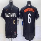 Nike Baltimore Orioles #6 Ryan Mountcastle black Flexbase Authentic Collection Jersey big logo-BD