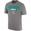 Miami Dolphins Nike Sideline Legend Staff Performance T-Shirt - Charcoal