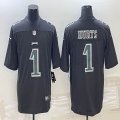 Nike Philadelphia Eagles #1 Jalen Hurts black Color Rush Limited Jersey 01