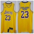 Nike Los Angeles Lakers #23 Soclal Justice Jerseys yellow basketball jerseys-HL