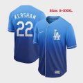 Nike Los Angeles Dodgers #22 Clayton Kershaw Blue drift baseball jersey