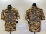 New England Patriots 12# Tom Brady camo Salute to Service Retired Limited Jerseys 01