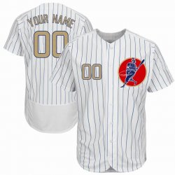 Custom Chicago Cubs white Flexbase baseball jerseys