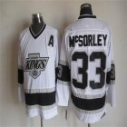 Los Angeles Kings 33 Marty McSorley white hockey jerseys A patch