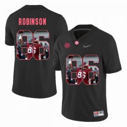 Custom Alabama Crimson Tide #86 A\'Shawn Robinson black fashion college football jersey