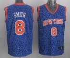 New York Knicks SMITH 8# Blue Decorative pattern NBA Jerseys