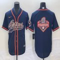 Nike Houston Astros blank blue majestic baseball jerseys big logo Joint name -BD 04