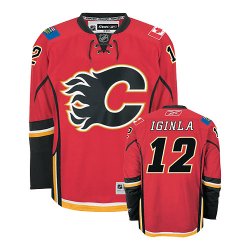 NHL Calgary Flames #12 Iginla Red Jersey