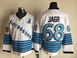 Pittsburgh Penguins #68 Jaromir Jagr White Ice hockey Jersey A patch