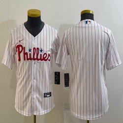 Youth Nike Philadelphia Phillies blank white majestic baseball jersey-BD