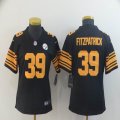 Women Nike Pittsburgh Steelers #39 Minkah Fitzpatrick black Color Rush Limited Jersey