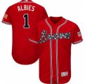 Atlanta Braves #1 Ozzie Albies red Flexbase Authentic Collection Jersey