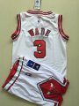 Chicago Bulls #3 Dwyane Wade white Stitched NBA basketball suits