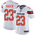 Women Browns #23 Joe Haden white Nike Color Rush Limited Jerseys