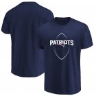 New England Patriots Majestic Maximized Crew Neck T-Shirt â€“ Navy