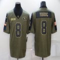 San Francisco 49ers #8 Steve Young green 2021 Salute to Service Limited Jersey