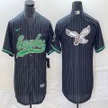 Nike Eagles blank black baseball jerseys Joint name-BD 02