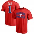 Men's Philadelphia Phillies Fanatics Branded Red 2018 Father's Day Number 1 Dad T-Shirt