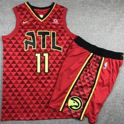 Atlanta Hawks #11 Trae Young nike red basketball suits