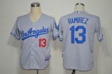 Los Angeles Dodgers #13 Hanley Ramirez Grey MLB Jerseys