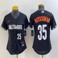 Women Nike Baltimore Orioles #35 Adley Rutschman black majestic baseball jersey city version-BD 01