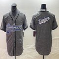 Nike Los Angeles Dodgers blank Hemp grey baseball jerseys Joint name-BD