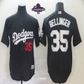 2024 World Series Champions Los Angeles Dodgers #35 Cody Bellinger black baseball jersey Inverted version