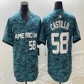 American League #58 Castillo Nike Teal 2023 MLB All-Star Game Limited Player Jersey