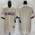 Nike Los Angeles Dodgers blank beige fashion MLB Baseball jerseys BD