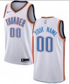 Custom Nike Oklahoma City Thunder white basketball jersey