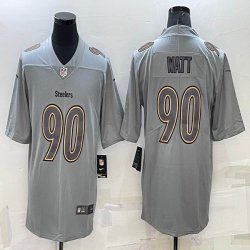 Nike Pittsburgh Steelers #90 T. J. Watt gray Color Rush Limited Jersey-BD