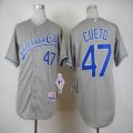 Kansas City Royals #47 Johnny Cueto Grey baseball Jerseys