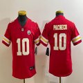 Youth Nike Kansas City Chiefs #10 Isiah Pacheco red Color Rush Limited Jersey-BD