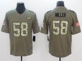 Nike Broncos #58 Von Miller green USA flag Color Rush Limited Jersey