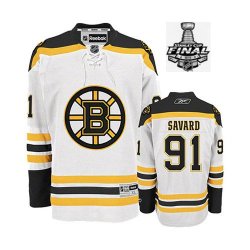 2013 NHL Stanley Cup Boston Bruins 91 Savard White Jersey