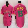 Nike Pittsburgh Pirates #13 Manny Machado pink MLB Baseball jerseys Joint name-BD 04