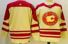 Adidas Calgary Flames blank beige red Ice hockey jersey-PD