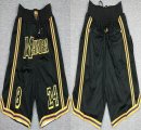 Los Angeles Lakers Kobe Bryant #8 and #24 Black nba shorts with pocket-XD