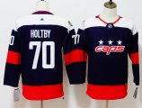 Women Adidas Washington Capitals #70 Braden Holtby dark blue red hockey jersey